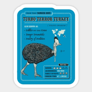 Turbo Terror Turkey Sticker